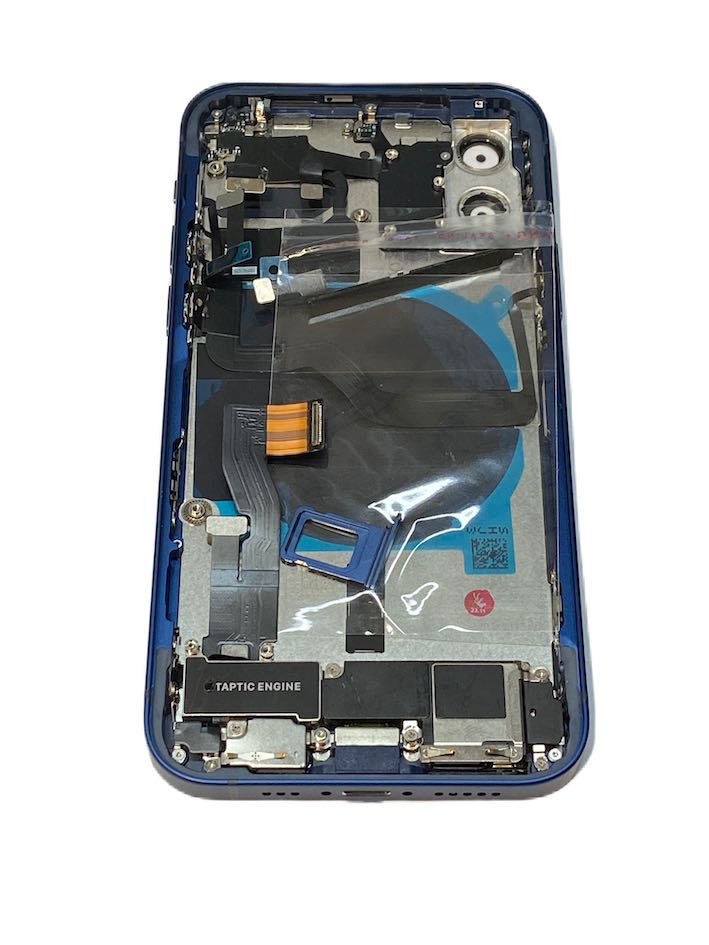 Complete achterkant met smallparts voor Apple iPhone 12 Blauw