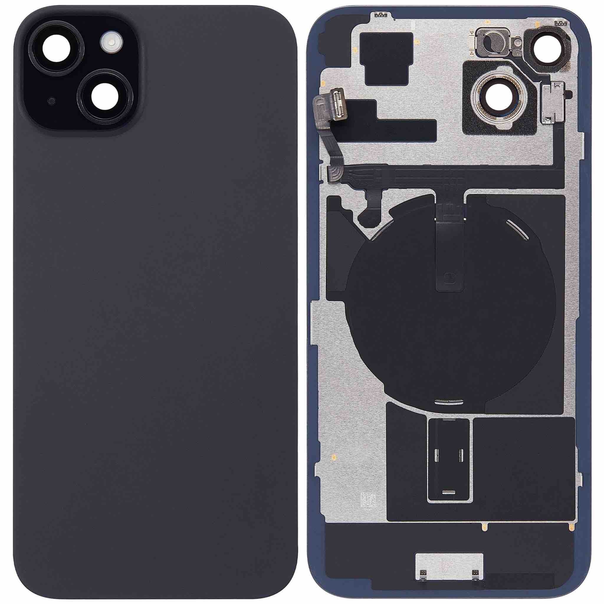 Originele pulled achterkant met wireless charging voor iPhone 15 Zwart