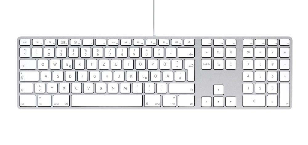 Nieuw bedraad Apple keyboard / toetsenbord met numeriek gedeelte - Duits Lay-out