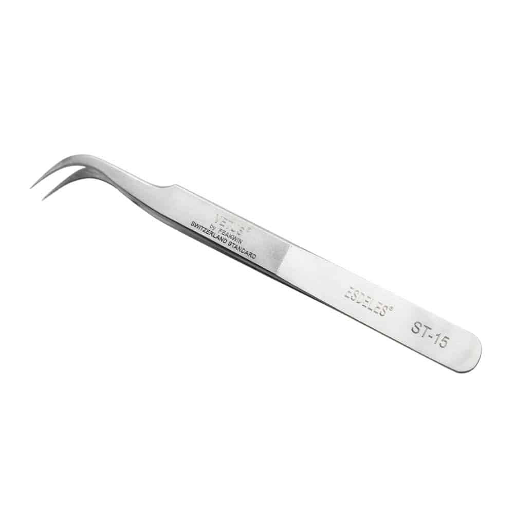 VETUS® ST-15 gebogen precisie pincet voor vertinnen en positioneren bij (BGA) solderen