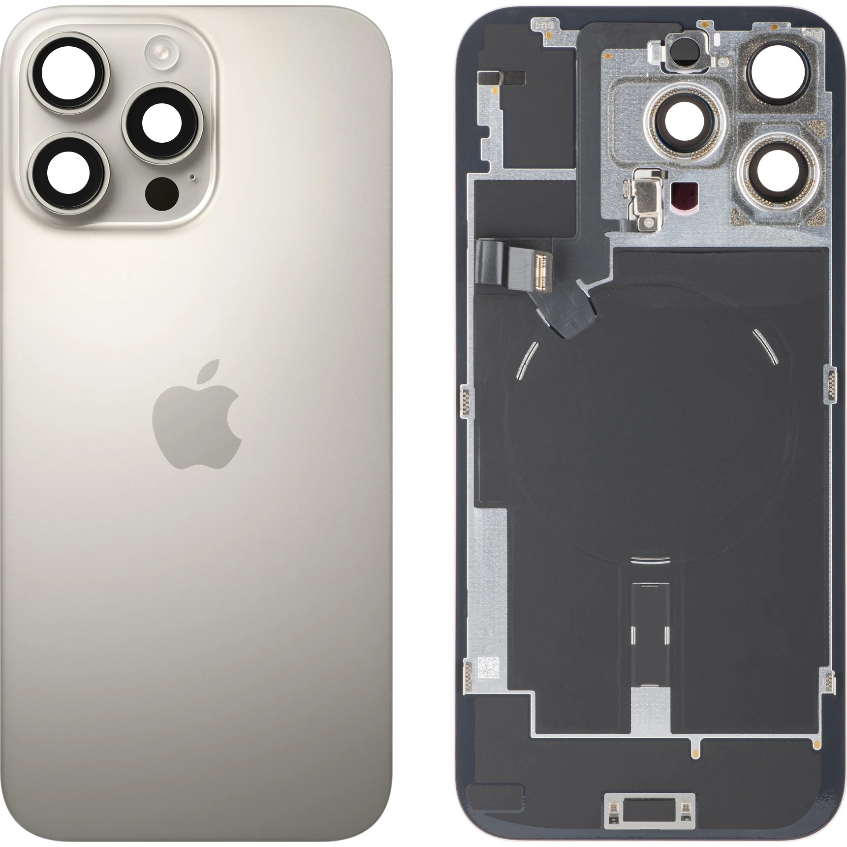 Originele Pulled achterkant met wireless charging voor iPhone 16 Pro Max Natural Titanium