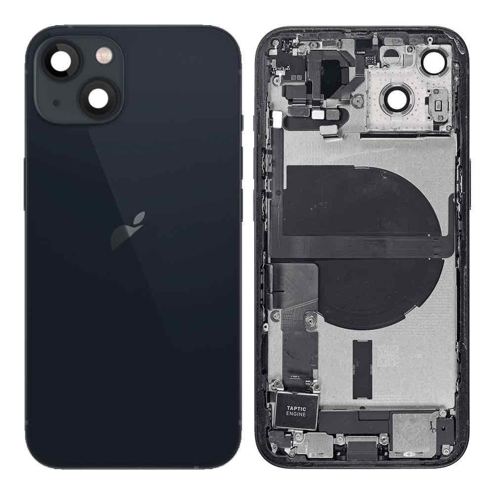 Pulled achterkant behuizing met small parts voor iPhone 13 Middernacht Zwart | B-Grade