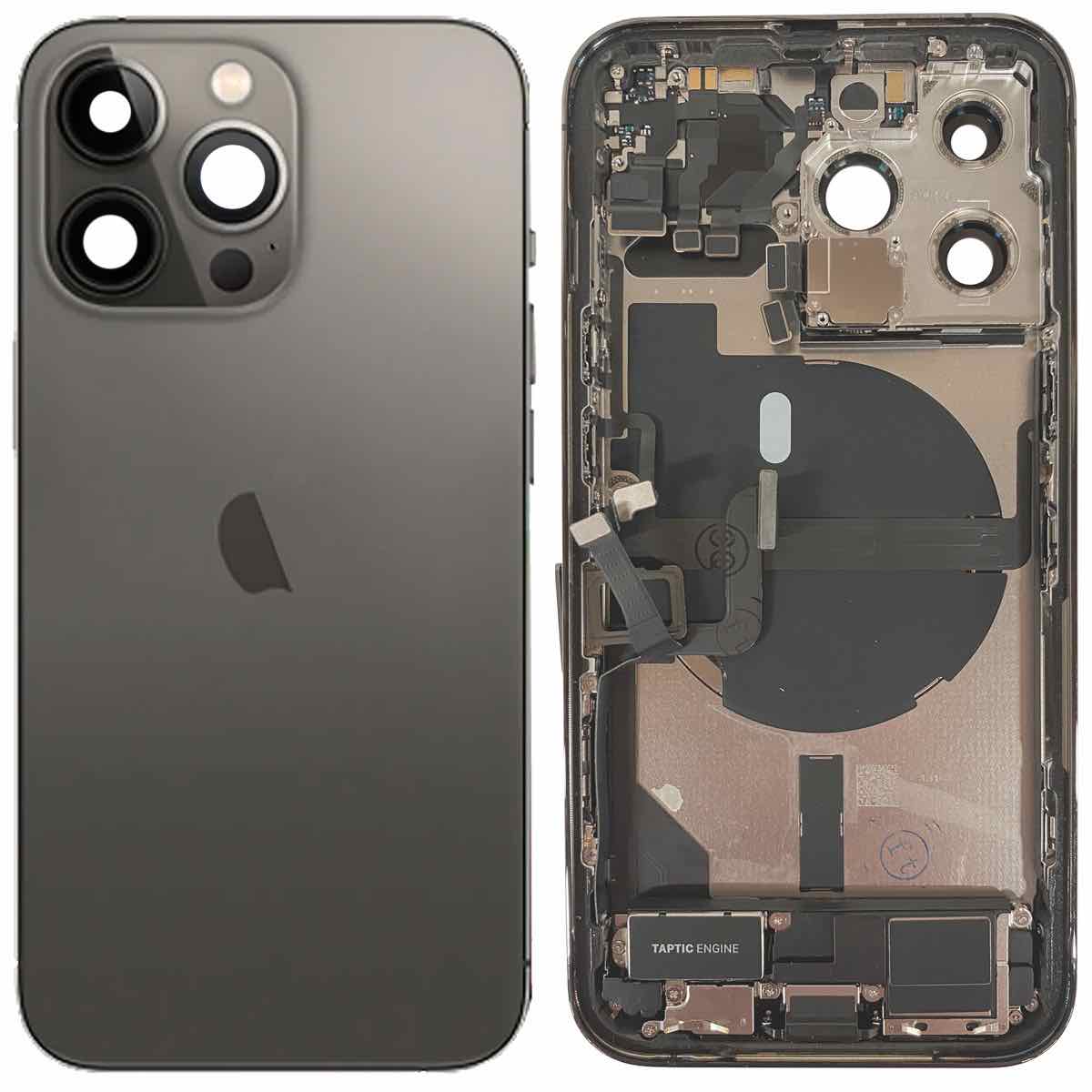 Pulled achterkant behuizing met small parts voor iPhone 13 Pro Grafiet (Zwart) | B-Grade