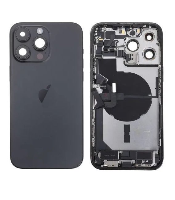 Pulled achterkant behuizing compleet met small parts voor iPhone 14 Pro Max Space Zwart | B-Grade