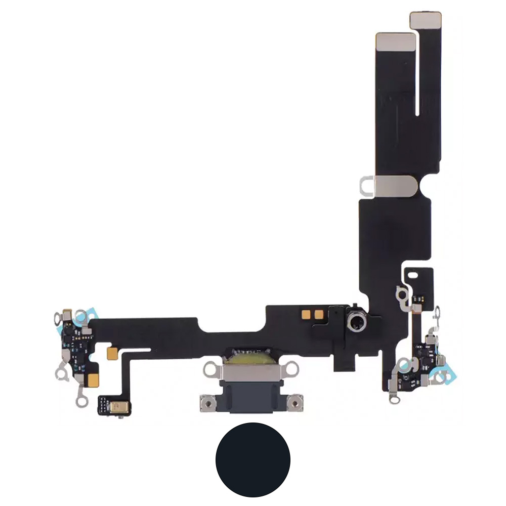 Dock connector oplaadpoort  voor iPhone 14 Plus Middernacht Zwart