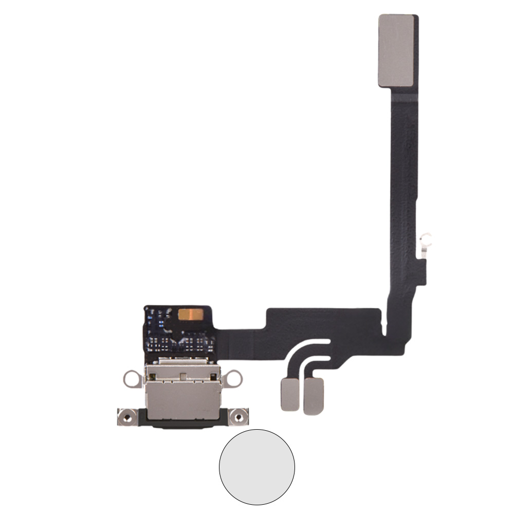 Dock connector oplaadpoort voor iPhone 16 Pro Wit Titanium