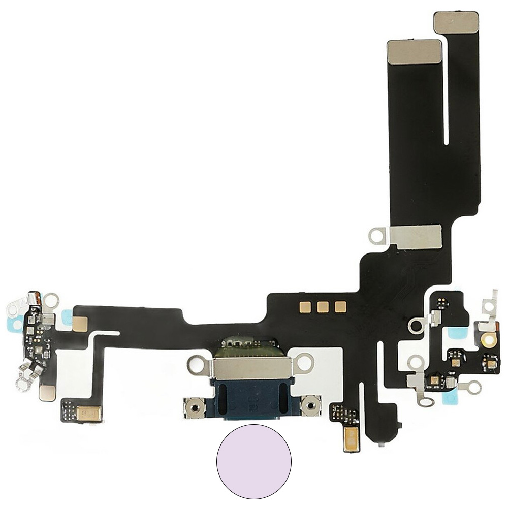 Dock connector oplaadpoort voor iPhone 14 Paars
