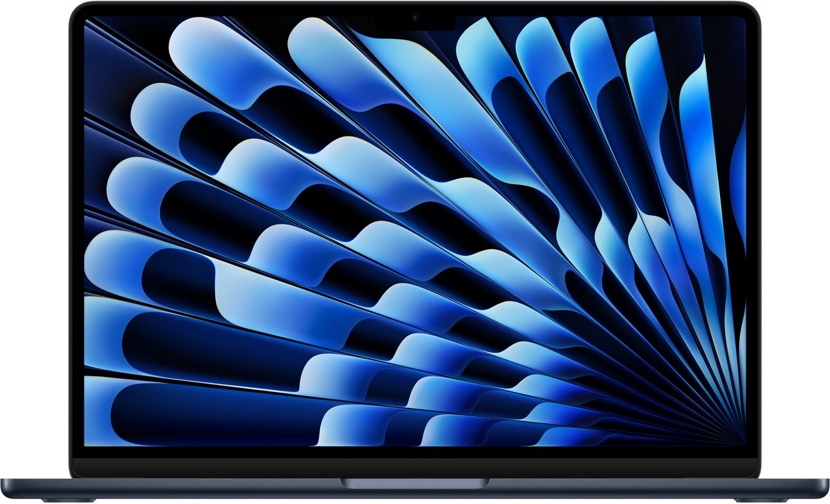 A-Grade (nieuwstaat) Macbook Air 13-inch M3 8C CPU - 7C GPU - 8GB RAM - SSD 256GB - 2024 - QWERTY NL - Middernacht blauw