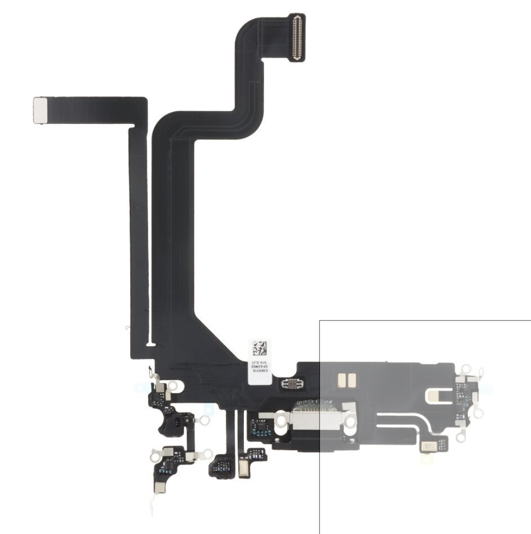 Originele dock connector oplaad poort (Zilver) voor iPhone 14 Pro