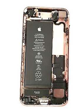 Aluminium achterkant back cover met small parts voor iPhone 7 Rosé gold refurbished