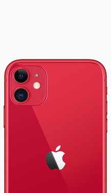 Achterkant back cover glas met logo voor Apple iPhone 11 Rood