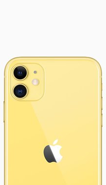 Achterkant back cover glas met logo voor Apple iPhone 11 Yellow