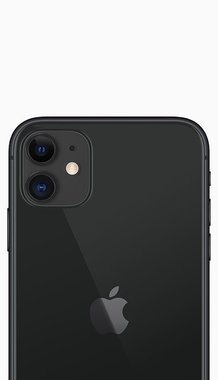 Achterkant back cover glas met logo voor Apple iPhone 11 zwart