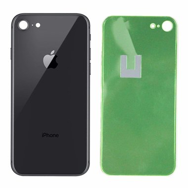 Achterkant back cover glas met logo voor Apple iPhone 8 Space Grey