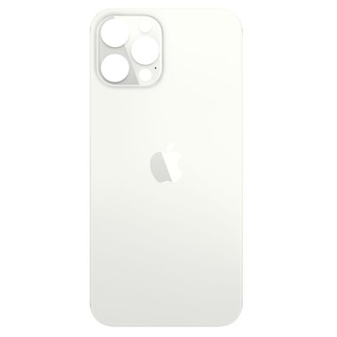 B2B only: Achterkant back cover glas met logo voor Apple iPhone 12 Pro Zilver
