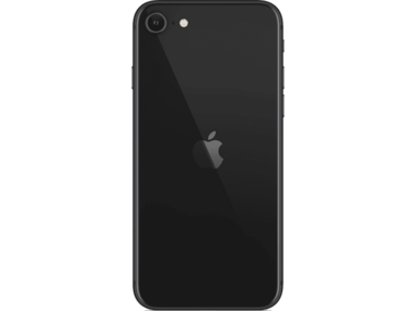 Achterkant back cover glas met logo voor Apple iPhone SE 2020 zwart