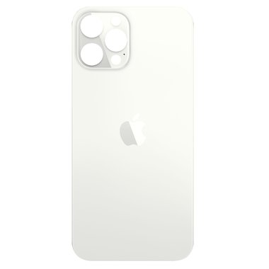 B2B only: Achterkant back cover glas met logo voor Apple iPhone 12 Pro Max wit