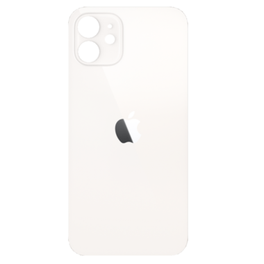 B2B only: Achterkant back cover glas met logo voor Apple iPhone 12 Mini Wit