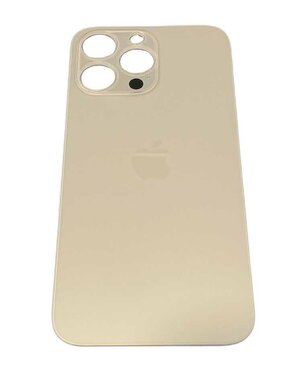 B2B only - Achterkant back cover glas met logo voor Apple iPhone 14 Pro Max Goud