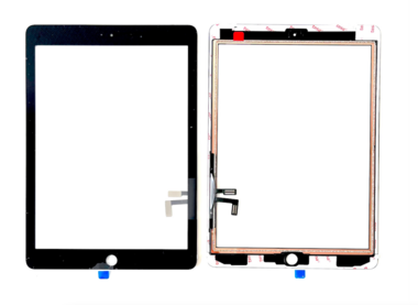 Digitizer touchscreen glas voor Apple iPad 5 model 2017 zwart  + Tesa tape
