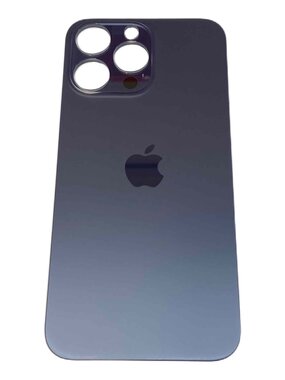 B2B only - Achterkant back cover glas met logo voor Apple iPhone 14 Pro Max Dieppaars