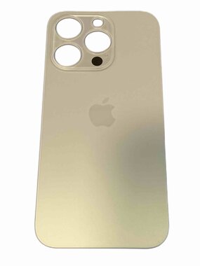 B2B only - Achterkant back cover glas met logo voor Apple iPhone 14 Pro Goud