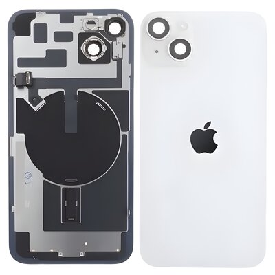 Complete achterkant met smallparts en Wireless charging voor Apple iPhone 14 Plus Sterrenlicht wit Complete achterkant met smallparts en Wireless charging voor Apple iPhone 14 Plus Sterrenlicht wit