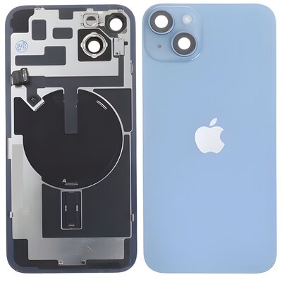 Complete achterkant met smallparts en Wireless charging voor iPhone 14 Plus Blauw Complete achterkant met smallparts en Wireless charging voor iPhone 14 Plus Blauw
