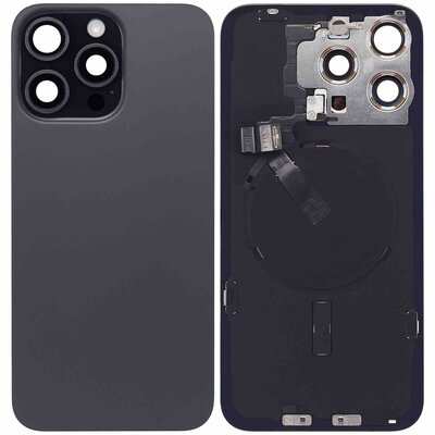 OEM Achterkant met wireless charging voor iPhone 15 Pro Max Zwart Titanium OEM Achterkant met wireless charging voor iPhone 15 Pro Max Zwart Titanium