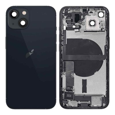 Pulled achterkant behuizing met small parts voor iPhone 13 Middernacht Zwart | B-Grade Pulled achterkant behuizing met small parts voor iPhone 13 Middernacht Zwart | B-Grade