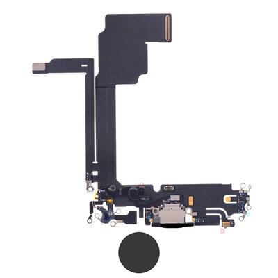 Dock connector oplaadpoort voor iPhone 15 Pro Max Zwart Titanium Dock connector oplaadpoort voor iPhone 15 Pro Max Zwart Titanium