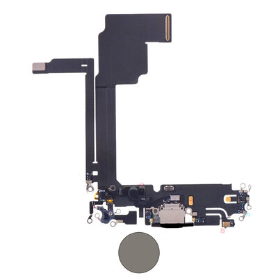 Dock connector oplaadpoort voor iPhone 15 Pro Max Naturel Titanium Dock connector oplaadpoort voor iPhone 15 Pro Max Naturel Titanium