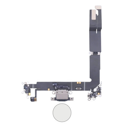 Dock connector oplaadpoort voor iPhone 16 Plus Wit