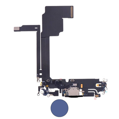 Dock connector oplaadpoort voor iPhone 15 Pro Max Blauw Titanium Dock connector oplaadpoort voor iPhone 15 Pro Max Blauw Titanium
