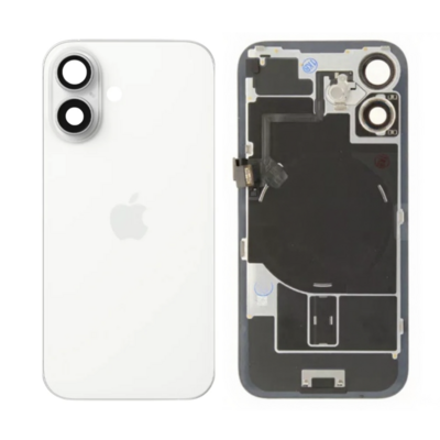 Originele Pulled achterkant met wireless charging voor iPhone 16 Wit