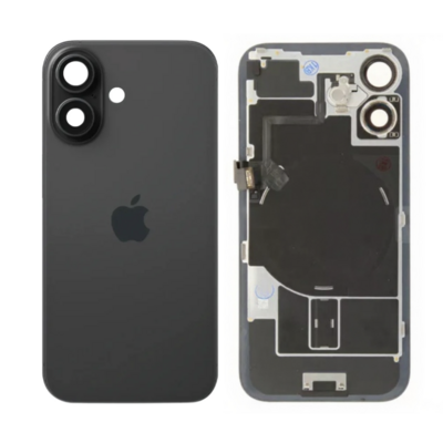 Originele Pulled achterkant met wireless charging voor iPhone 16 Zwart