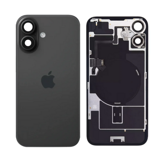 Originele Pulled achterkant met wireless charging voor iPhone 16 Plus Zwart